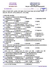Đề kiểm tra học kỳ I môn Hóa học Lớp 11 - Mã đề 101 - Năm học 2019-2020 - Trường THPT Cái Nước